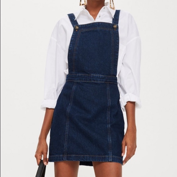 Topshop Dresses & Skirts - Topshop Denim Pinafore Dress
